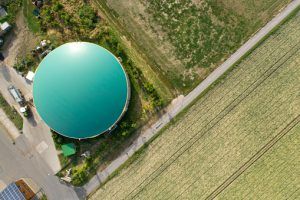 Biogas plant - aerial view