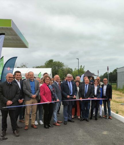 inauguration station bioGNV GNV saint jean de lignières angers